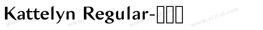 Kattelyn Regular字体转换